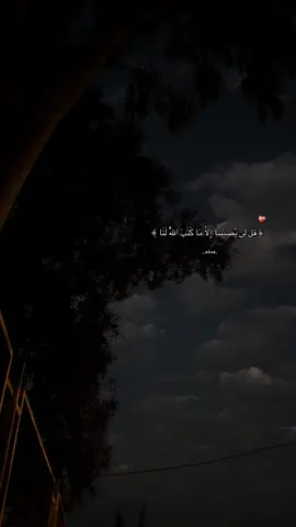 ﴾ قل لن يُصَيَّبَنا إِلَّا مَا كَتَبَ اللَّهُ لَنَا ﴾❤️‍🩹