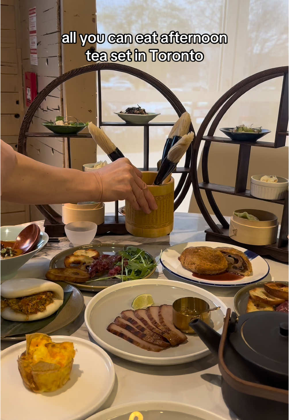 the paintbrush pastries!! & unlimited small plates!! $42 per person and weekdays only @Dragon Pearl- York Mills  #toronto #torontolife #foodtiktok #foodreview #chinesefood #asianfood #afternoontea #teatime #allyoucaneat #buffet #fyp 