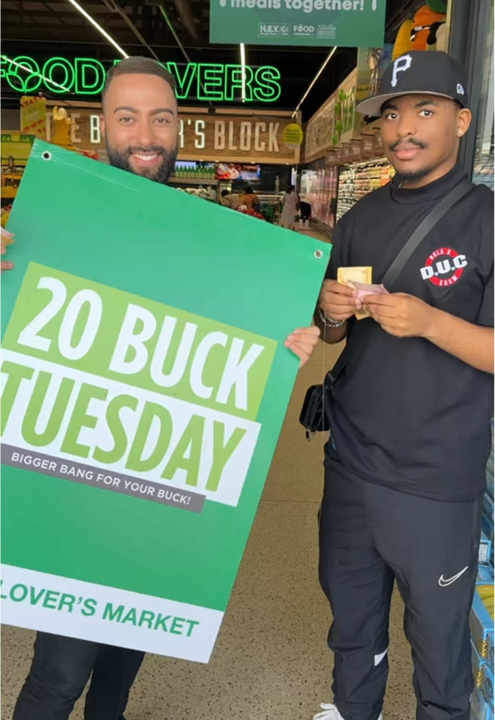 Tomorrow is R20 Tuesday 20th May 2025 at ALL @Food Lover's Market in KZN, check out this R250 challenge with @Josh Jacobs & @Liigma💞 #dalaucrew - Check out your local deals on the Food Lovers Market Wesbsite. 
