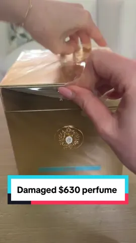 Watch me realize the most expensive perfume I own is damaged - still love you @Jomashop Inc and I refuse to buy from anyone else ❤️ I paid 1/3 of the price through them #perfumetiktok #perfumes #perfumetok #perfumecollection 