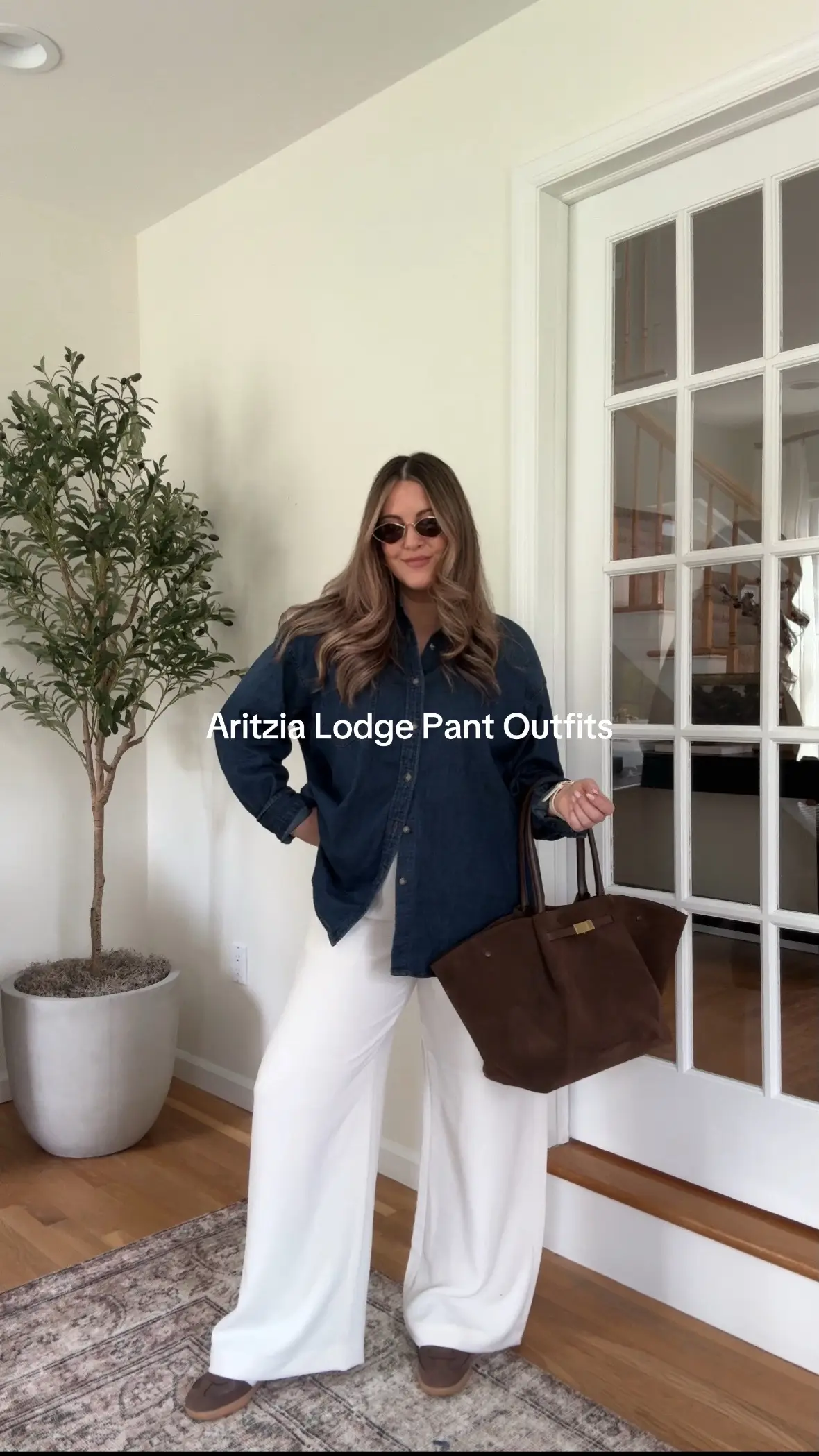5 easy outfit ideas with the Aritzia Lodge Pant! I’m 5’6 🙃 #aritziaoutfits #aritzia #aritziahaul #springoutfit #linenpants #workwear 