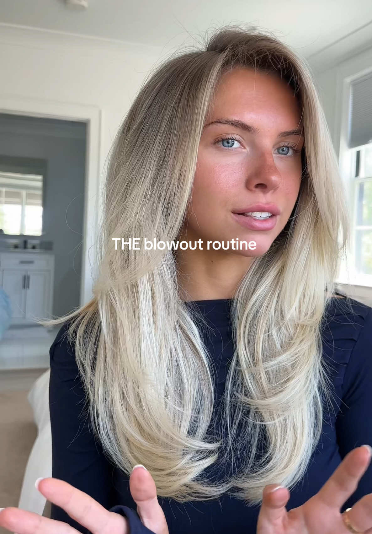 All of my secrets to achieve the perfect blowout 🩷 #blowout #hairtutorial #blondehair #hairtok #dyson #hairproducts 