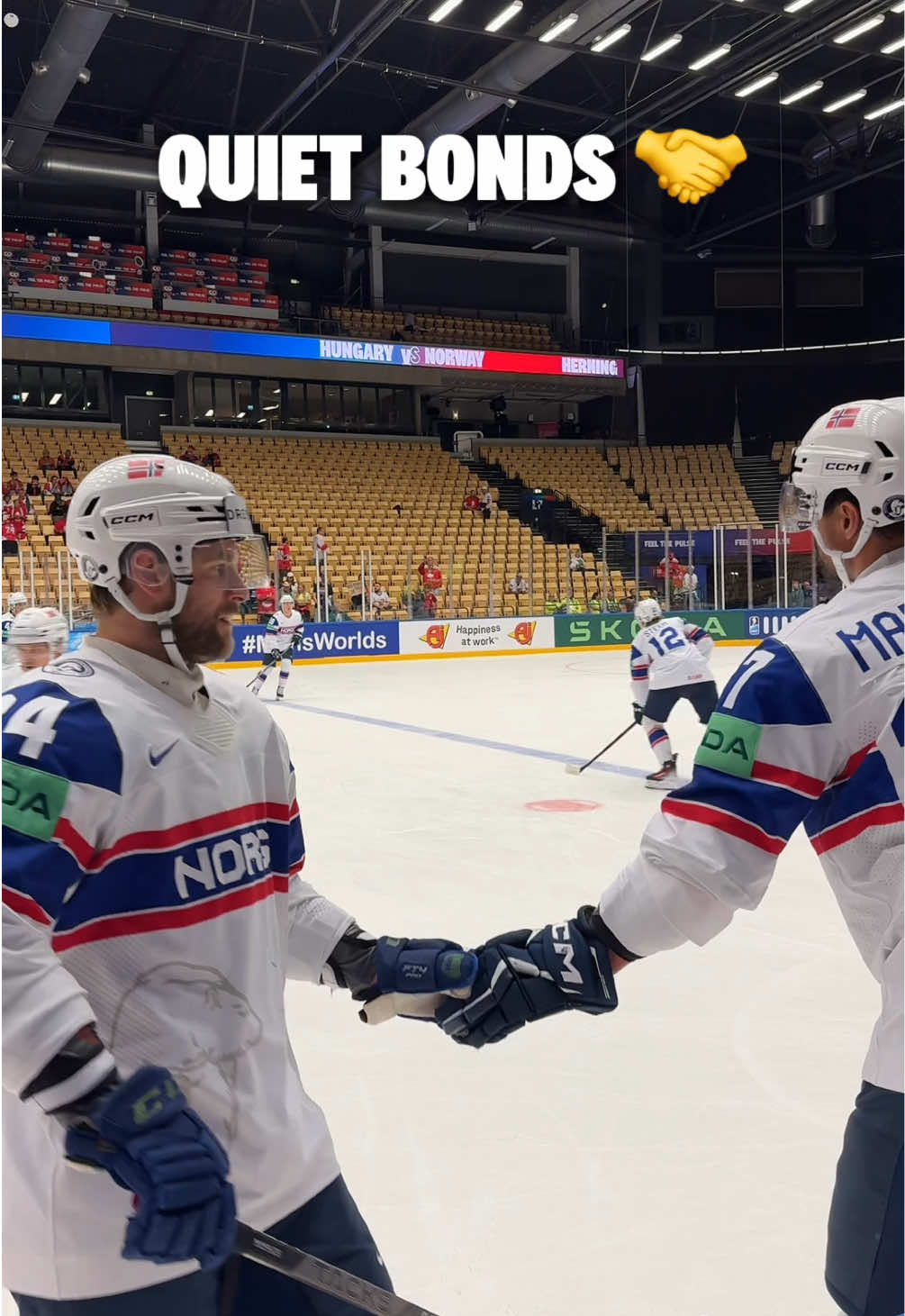 A simple touch, a world of trust. 🫶 #MensWorlds #IIHF #hockey #hockeytok 