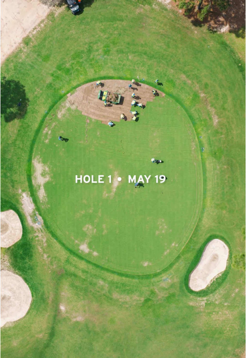 Today we begin a full greens restoration on No. 4 • We appreciate your patience 