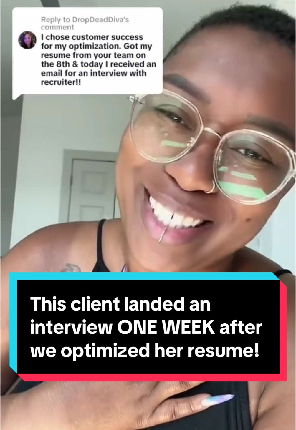 🎉 Landed an interview in just a week after getting your resume back! If you want similar results, 🔗 to the Optimizer is in our bio! #6FigureChickConsulting #foryou #careertok #blackwomenintech #fyp #linkedin #techtok #foryoupage #corporatelife #newjob #follow #careertransition #careeradvice #featureme #wfhjobs #remotejobs #followme #jobsearch #resumehelp #networking #TipOfTheDay #LinkedInTips #CareerStrategist #ResumeTips #InterviewingTips #BlackTech #CareerTransition #NewJob #JobHelp #CareerAdvice #ProfessionalNetworking #CareerPlan #CareerGoals #LinkedInHelp #ResumeOptimization #SkillBuilding #ConfidenceBuilding #InterviewPrep