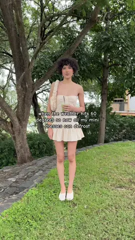 Button Mini Dress in Bone 𓇢𓆸