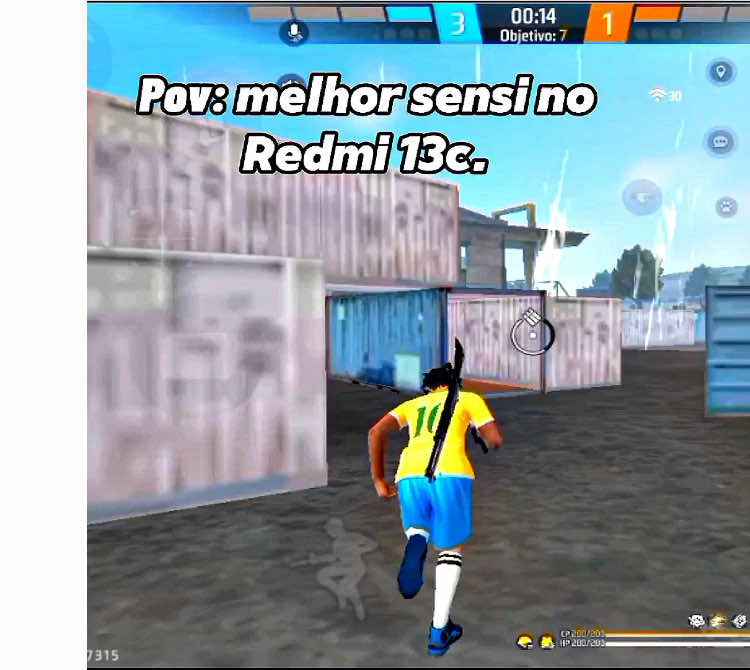 Melhor sensibilidade redmi 13c. #freefire #freefiresensibilidade #gbrwffz 