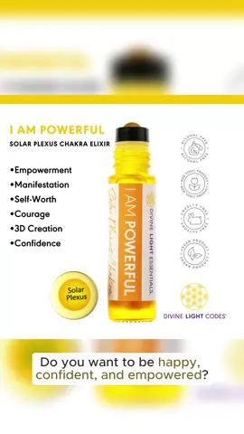 Stand in your power and call in more confidence divine will, and a sense of personal power with the I Am Powerful solar plexus chakra healing, essential oil elixir. 💛 #selfhealing #SelfCare #crystals #spiritualwellness #essentialoils #solarexuschakra 