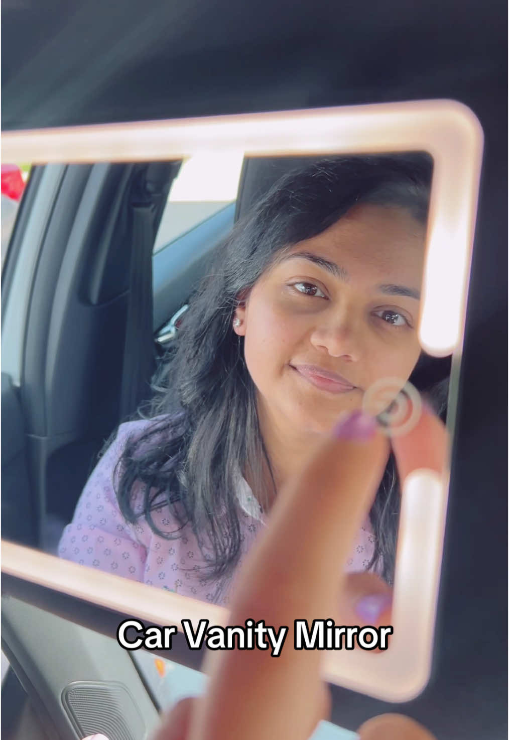 Rechargeable Car Vanity Mirror #carvanitymirror #makeuphacks #vanitymirror #rechargeablevanitymirror #MakeupRoutine #collaboration #TikTokShop #izalak @Zalak Patel 