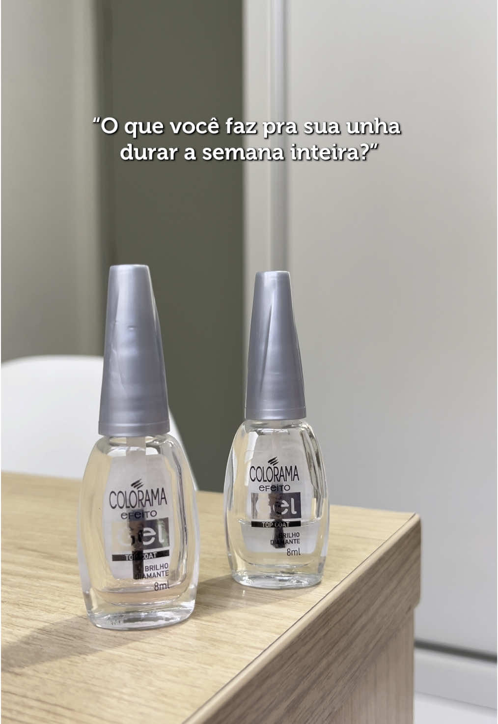 Esse top coat é o maioral!!! #fyp #foryoupage #unhas #topcoat #unhasnaturais #dicas #esmalte @Esmalte Colorama 🌈 