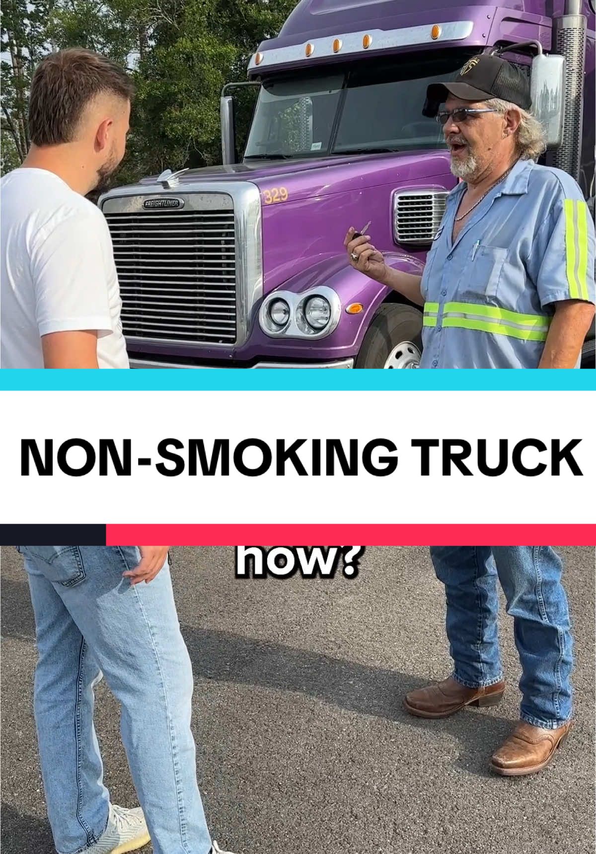 Uncle Rob returns truck with a FUNKY smell 🤢😂 @Robert Boblitt #trucking #softhands #cdldriver #semitruck #cdl #merdzic #freightliner #cdllife #usa 