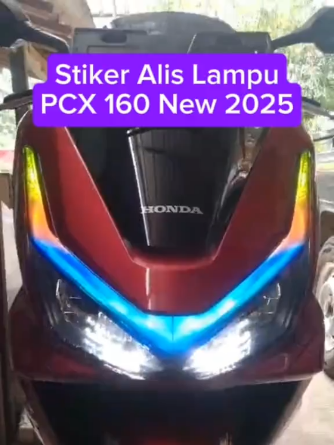 Stiker Lampu Alis PCX 160 Terbaru 2025, Lampu jadi warna pelangi,tinggal tempel tanpa bongkar² kak ,kuy di gasss... #stikermotor  #variasimotor 