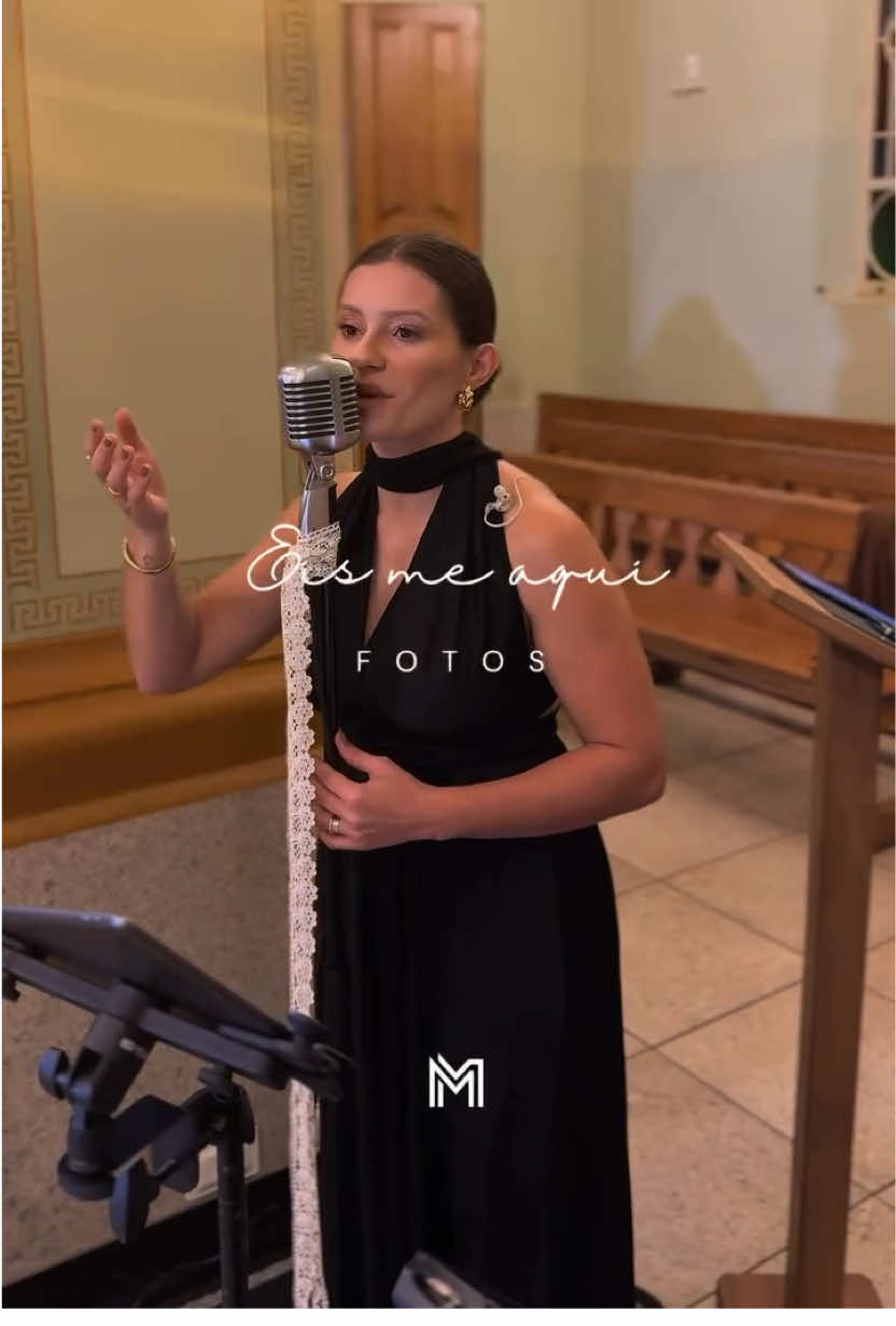 ✨ Eis-me aqui ✨ Um momento especial com a música escolhida pela Emília para eternizar suas fotos protocolares. Que honra cantar esse louvor cheio de entrega e amor 💍💖 @colo de Deus  #Casamento #ColoDeDeus #EisMeAqui #CantandoComAmor #MomentosQueMarcam 