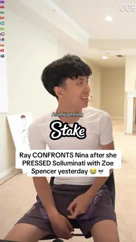 Ray CONFRONTS Nina after she PRESSED Solluminati with Zoe Spencer yesterday 😭💀 #rayasianboy #solluminati @Ray 