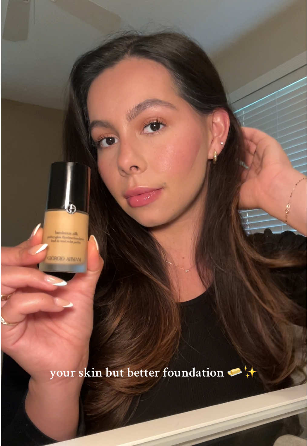 Foundation that is as smooth as butter 🧈  I’m in the shade 6. 🤍 @Armani beauty #luminoussilk #giorgioarmanibeauty #giftedbyarmanibeauty #makeuptok @sephora #foundation #foundationroutine 