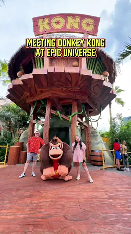 Meet Donkey Kong was on my bucket list for Epic Universe and I’m so excited we got to meet him!  It was some cosmic timing * because not only was Donkey Kong there but Shigeru Miyamoto was also there! He watched our reactions and everything which was awesome.  Another Epic Day in the books! ✨ #donkeykong #epic #epicuniverse #universalorlando #universalstudiosorlando #donkeykongcountry #supermario 