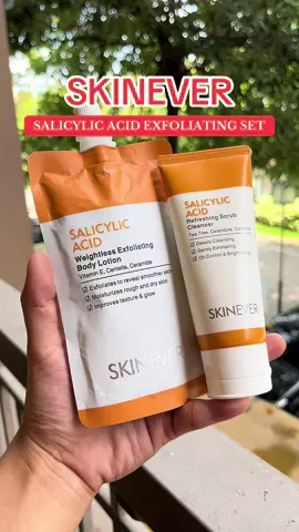 SALICYLIC ACID EXFOLIATING SET I Salicylic Acid Cleanser & Salicylic AcidLight Exfoliating Body Lotion | Deeply Cleansing | Cleanser | Skincare | Exfoliation #skinever #skineverph #skineversalicylicacid #salicylicacid #skincareset #skincare #fyp 