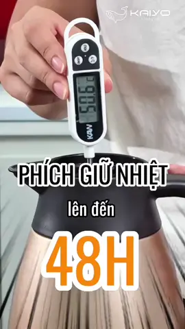 Phích trà giữ nhiệt Kaiyo 2L hãng - inox 304 - giữ nhiệt 48h- bảo hành 12 tháng.