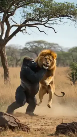 Gorilla vs Lion curiosity who you think win😆 I'm with the gorilla🦍Gorilla would win simply because of dexterity... Gorilla can take large amounts of pain and even if the lion bit down on its forearm or legs, the gorilla would simply rip its jaw apart, thus ending the lions fight!