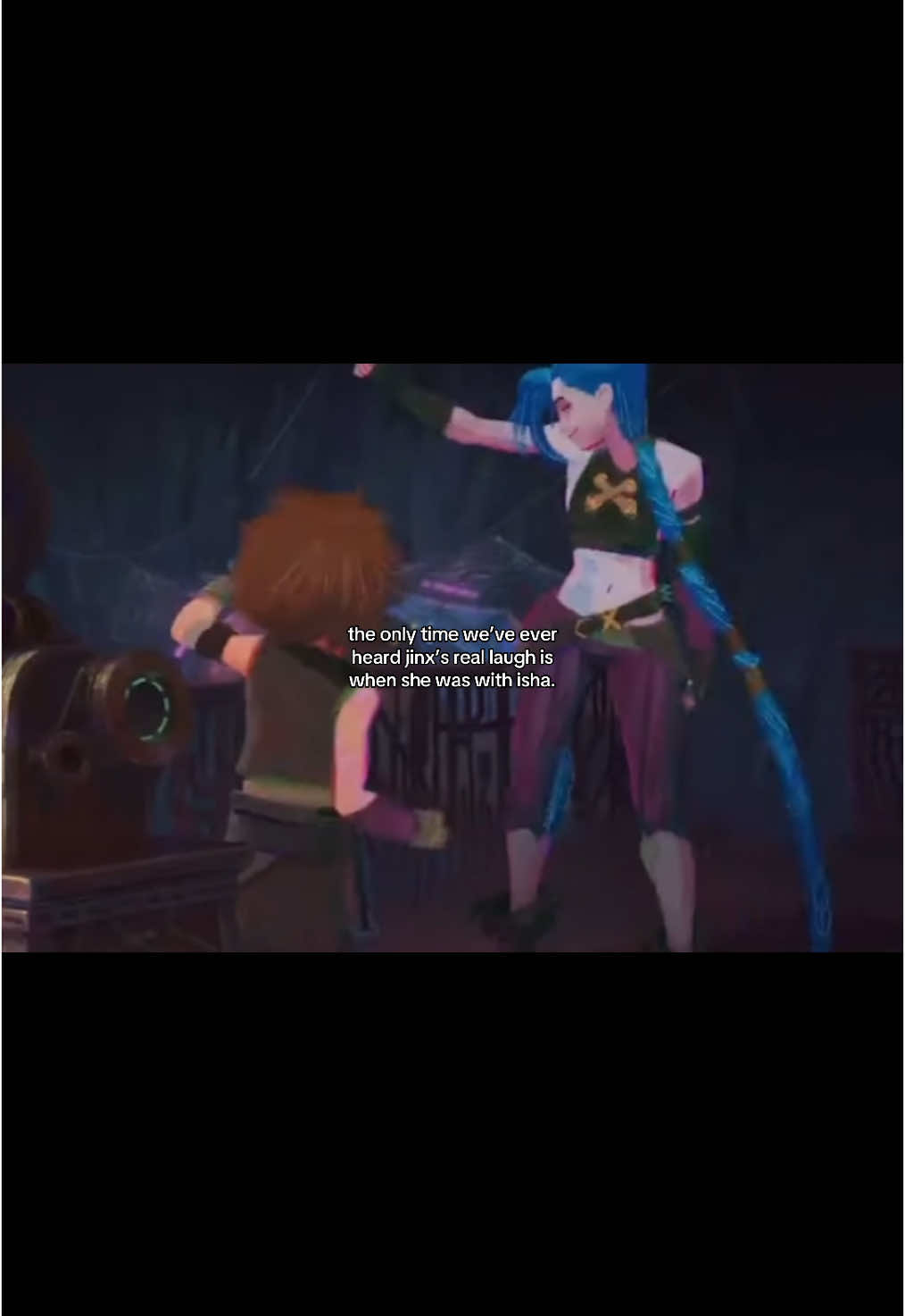 she was so happy. ☹️ #jinxandisha #powderarcane #jinx #jinxarcane #arcane #arcaneseason2 #fyp #VIral 