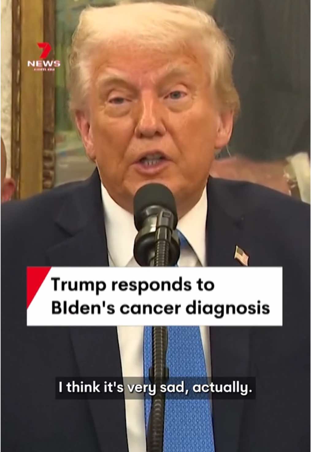 US President Donald Trump said he was surprised the public was not notified sooner about former President Joe Biden's prostate cancer diagnosis. #DonaldTrump #JoeBiden #Trump #Biden #USpolitics #7NEWS