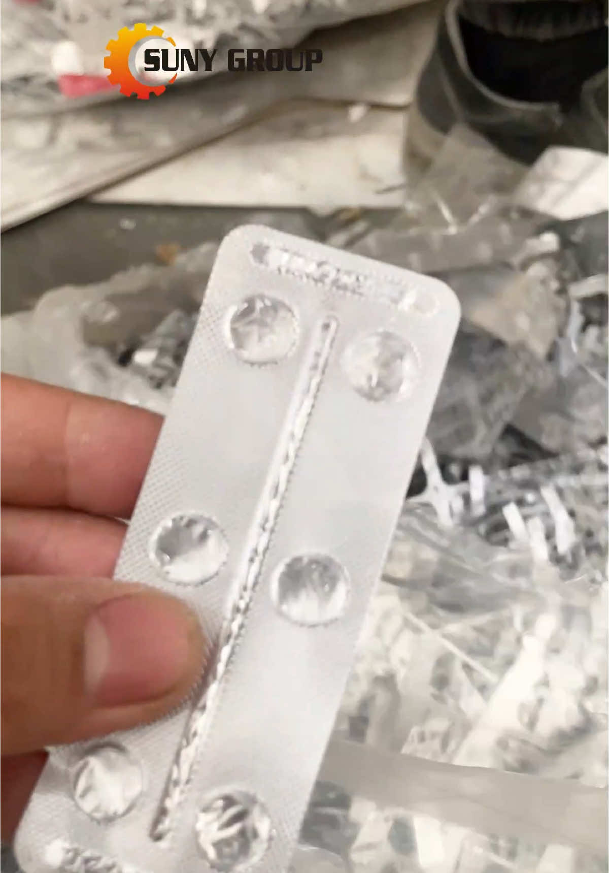 Medical Blister Packs Recycling Machine - Satisfying Separation♻️ #blisterpack #aluminumfoil #aluminumplasticseparator #medicalwastedisposal #aluminumrecycling 