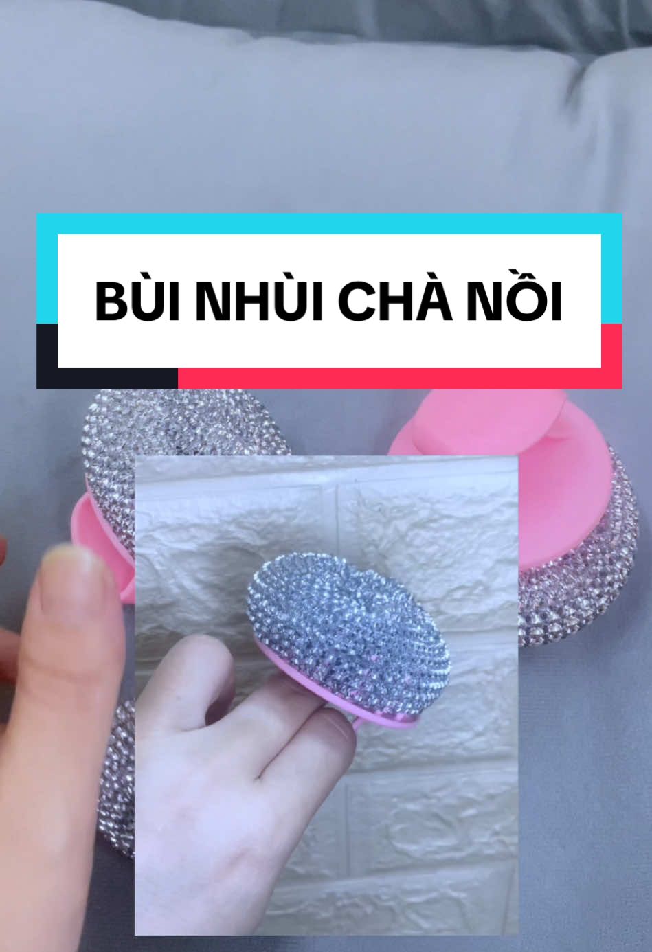 Búi Sắt Cọ Xoong, Chà Nồi Có Quai cầm tháo lắp dễ dàng . #dungcuchanoi #buinhuithep #dimne02 