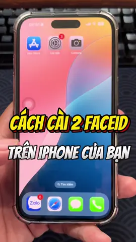 Làm sao cài 2 faceid cho iphone.  #duyphone #iphone #ios #apple #thuthuatiphone #LearnOnTikTok 