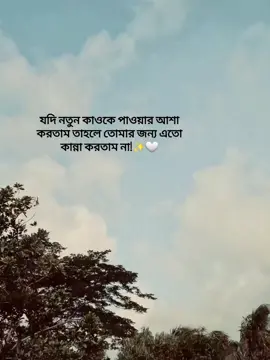যদি নতুন কাওকে পাওয়ার আশা করতাম তাহলে তোমার জন্য এতো কান্না করতাম না!✨🤍#foryou #foryoupage #trending #fyp 