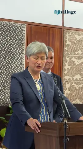 Australia Foreign Minister Penny Wong speaking at the Welcoming ceremony at PIFs