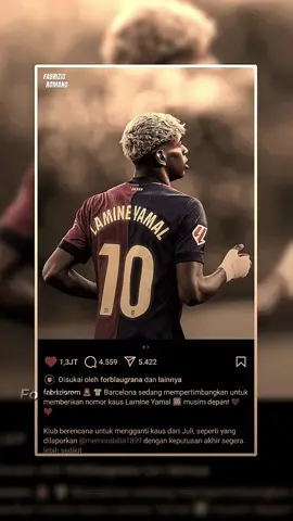yamal akan make nomor punggung 10 musim depan🥶🔥 #lamineyamal #10 #ly10 #ly19 #barcelona #fabrizioromano #viscabarca 