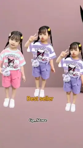 Setelan baju celana cargo pendek motif kuromie anak perempuan usia 1-4 tahun gratis ongkir #setelananak #setelananakviral #setelananakterbaru #satuharisatukonten 
