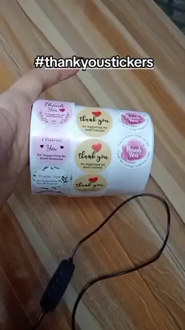 500pcs. sa isang roll for only 18 pesos. #thankyoustickers 