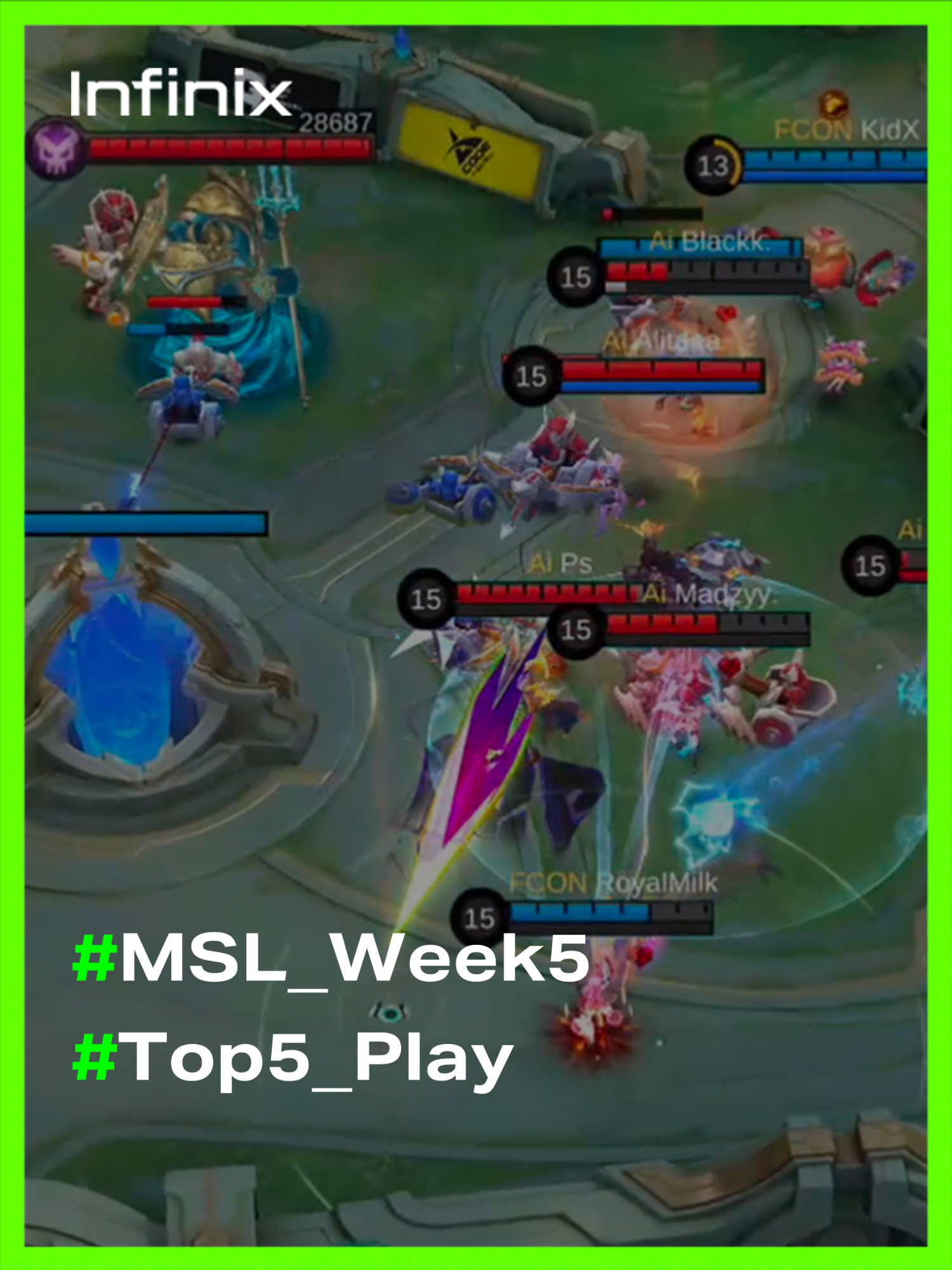 MSL Week 5 ပွဲစဉ်များရဲ့ Top 5 Plays Moments များအတူကြည့်ရှုလိုက်ရအောင်။   #𝐈𝐧𝐟𝐢𝐧𝐢𝐱𝐌𝐲𝐚𝐧𝐦𝐚𝐫   #𝐌𝐒𝐋𝐌𝐌  #𝐆𝐓𝟐𝟎𝐏𝐫𝐨𝟓𝐆   #𝐎𝐟𝐟𝐢𝐜𝐢𝐚𝐥𝐆𝐚𝐦𝐢𝐧𝐠𝐏𝐡𝐨𝐧𝐞𝐎𝐟𝐌𝐒𝐋