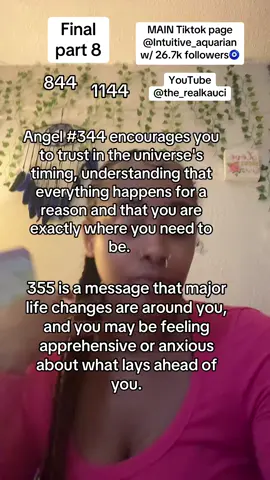 #vibingwithkaucious #intuitive_aquarian #vibiwngwithkaucious #the_wrightsisters #the_realkauci #intuitive #intuitivereading #spirituality #spiritualtiktok #part8 #finalpart #wisdom #chakras #844 #811 #1133 #1144 #344 #355 