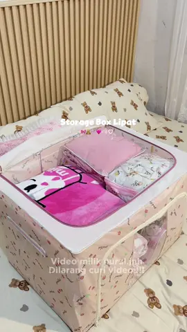 Storage box lipat untuk simpan bedcover dan sprei jadi lebih rapih 🫶🏻 #storageboxlipat #storageboxserbaguna #storagebox 
