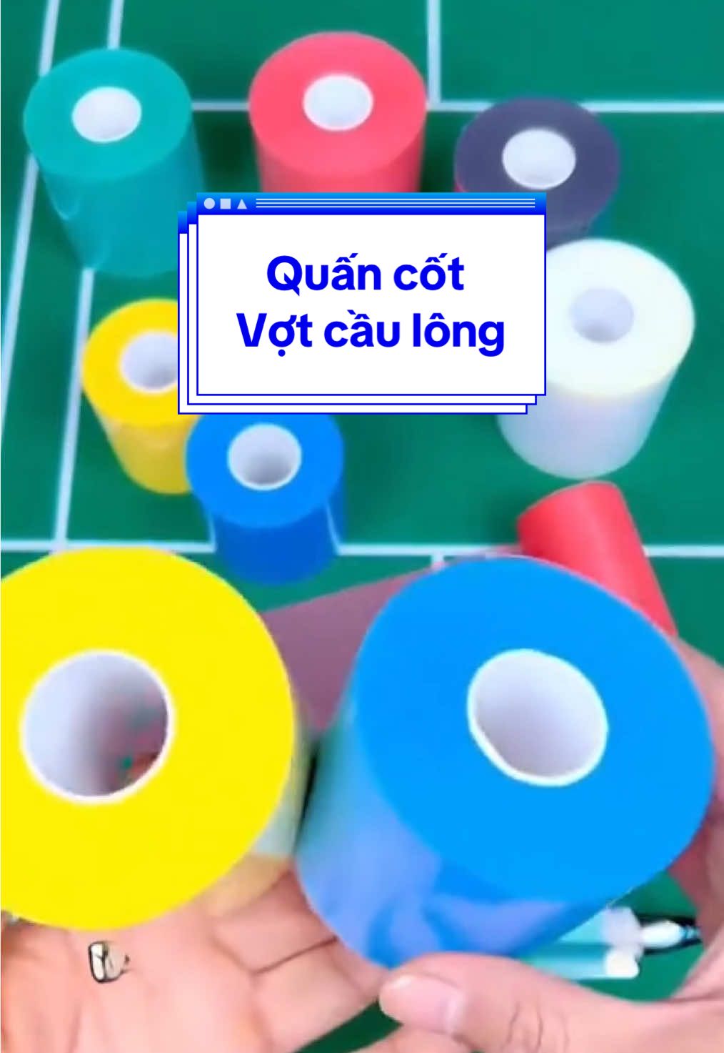 Quấn cốt vợt giúp cảm giác chơi cầu tốt hơn #quancotvotcaulong #quancanvotcaulong #caulong #badminton #thethaomoingay #badmintonplayer #xuhuong 