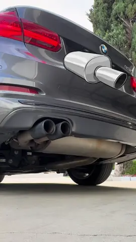 Resonator and secondary cat delete  #f30bmw #burbles #exhaust #foryoupage 