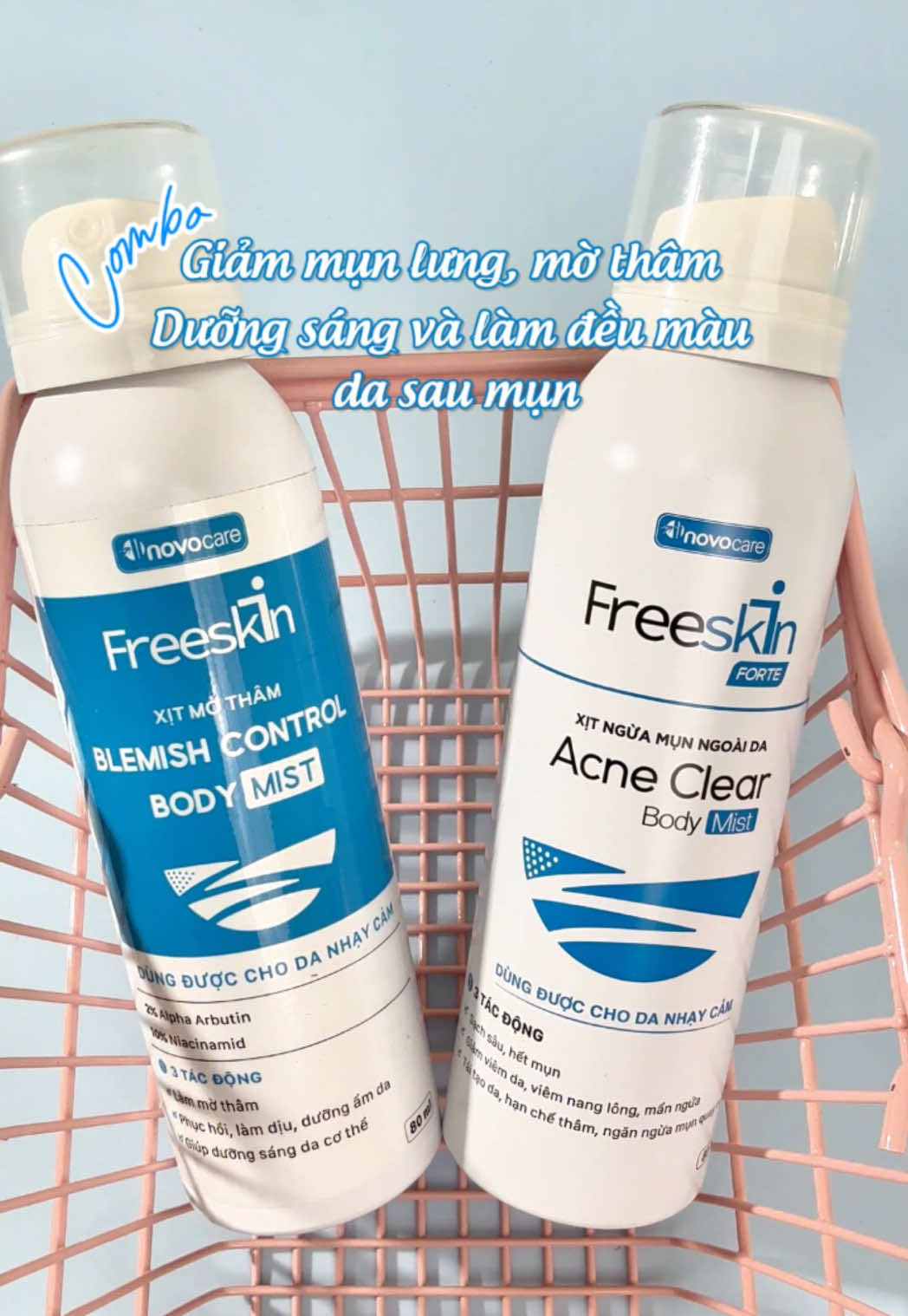 Da mụn lưng, thâm đen đừng bỏ qua bộ đôi này của nhà Freeskin nhaa 😉 #xitmunfreeskin #xitthamfreeskin #mun #tham 