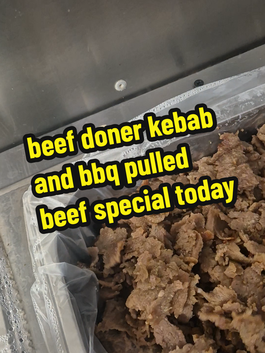 good morning everyone. BBQ PULLED BEEF AND BEEF DONER KEBAP ON SPECIAL TODAY #mrspud #stevanage #halalfood #spudlife #cheeseandbeans #creamychickenmushroom #chickencurry #tunamayo #closloaw #fyp #chilliconcarne #foodtiktok #hardwork #mincedbeef #mrspud #stevanage 