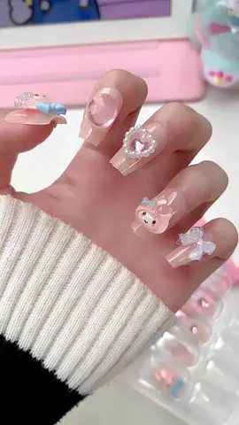 น่ารักสุดๆ🐰🎀✨ #เล็บปลอม #เล็บปลอมสําเร็จรูป #เล็บปลอมพร้อมติด #เล็บปลอมสวยๆ #รีวิวเล็บปลอม 