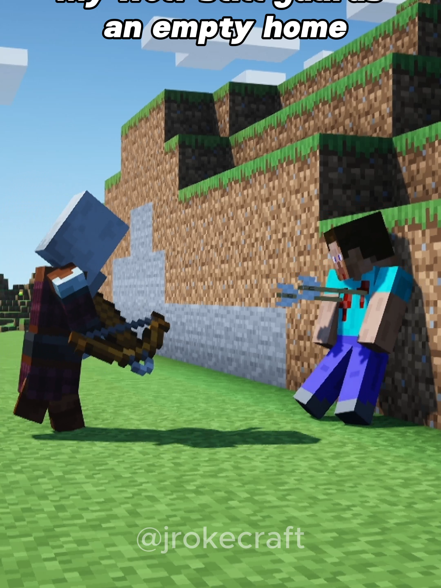 I fell. He howled...🥀#minecraft #memes