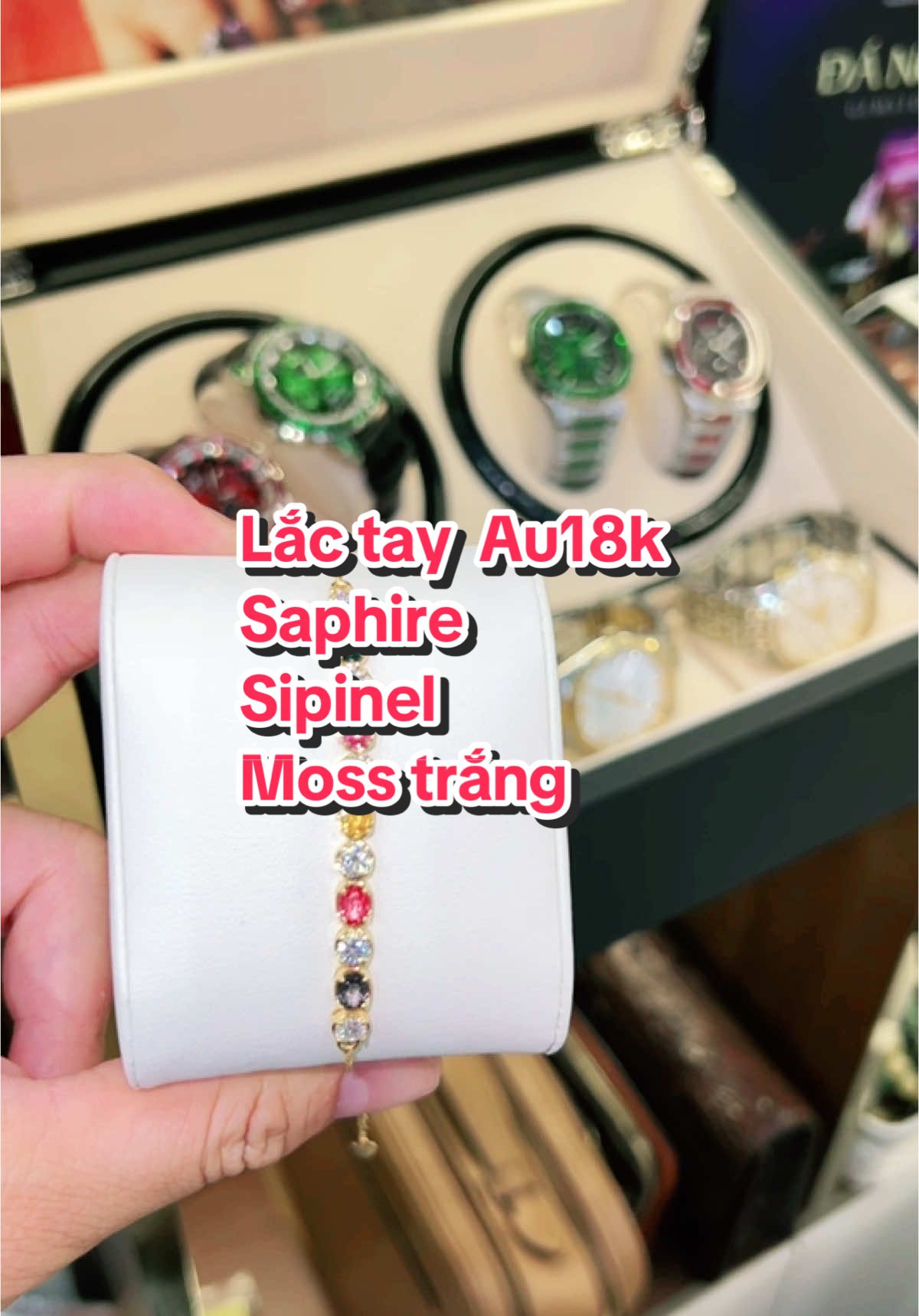 Lên cho các chị -em . Lắc tay sắc màu Au18k #daquyminhngoc @Vũ Bán Đá Quý @A VŨ BÁN ĐÁ QUÝ 