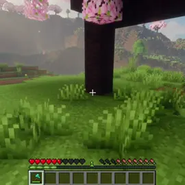 The cherry blossoms falling are so beautiful.#Minecraft #fyp #game #mc #cherryblossom 