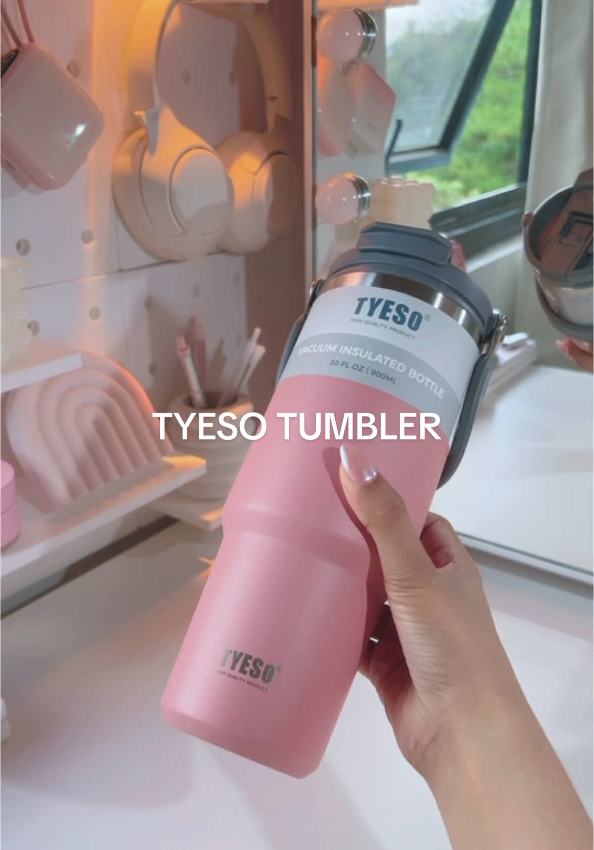 Pink cutesy 🥹💗#tyesotumbler #tyeso #tyesoreview #tyesovacuuminsulatedtumbler #tyesotumblerwithhandle #tyesotumblerwithstraw 