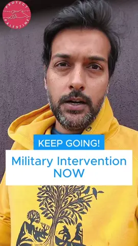 KEEP IT GOING ✊🏽 Worldwide people are posting photos of themselves declaring support for a military intervention to stop the Gaza genocide. The UN Humanitarian Chief has stated that 14,000 babies are at risk of death in next 48 hours. Israel is completing its 
