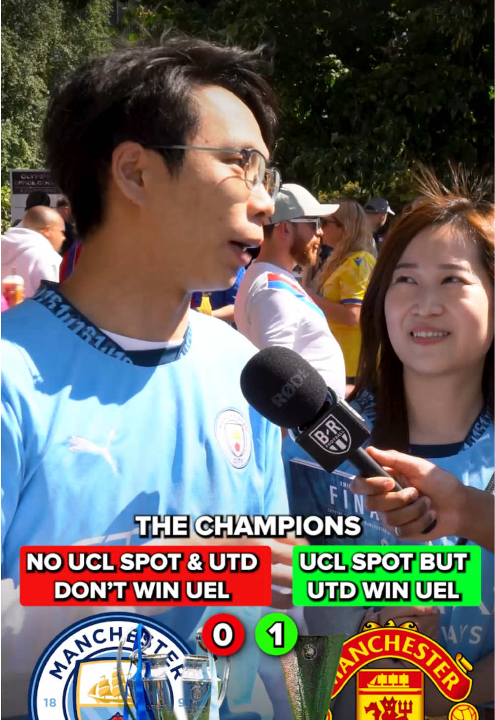 Would City fans give up a spot in the UCL next season if it meant United don't win the Europa League? 🤔  #manchesterunited #manchestercity #manutd #ucl #championsleague #europaleague #prem #PremierLeague  (w/ @Miles Addy)