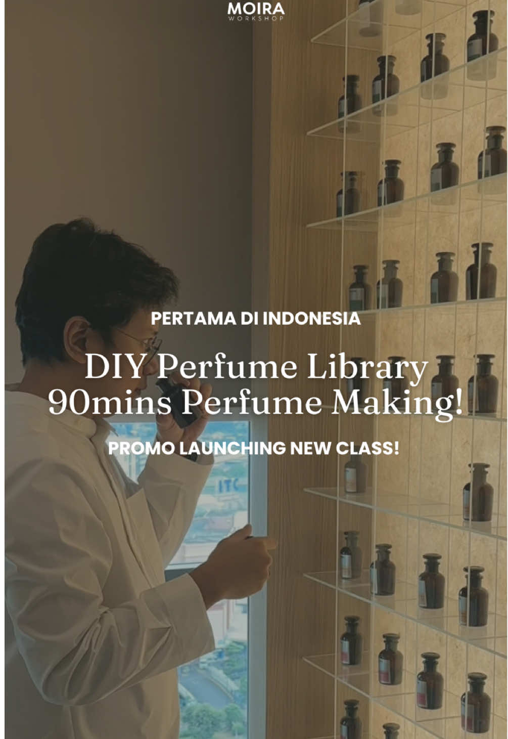 ✨ Pertama di Indonesia! ✨ DIY Perfume Library hanya di Moira Workshop! Buat parfum unik versi kamu sendiri dalam 90 menit challenge! 💖 Pilih aroma favorit 🎨 Tambahkan warna ✨ Add glitter atau crystal energy Dan bawa pulang parfum buatan mu sendiri seukuran 30ml ++FREE solid perfume! 🔥 Lagi promo spesial 🔥 Dari IDR 399k jadi cuma IDR 299k! 🤩 Yuk daftar sekarang juga! Kelas ini hadir tiap hari chat admin sekarang untuk detail informasinya! 📩 #workshopcandlejakarta #workshoplilinjakarta #candlemakingjakarta #workshopperfumjakarta #workshopparfumjakarta #kelasparfumjakarta #moiraworkshop 