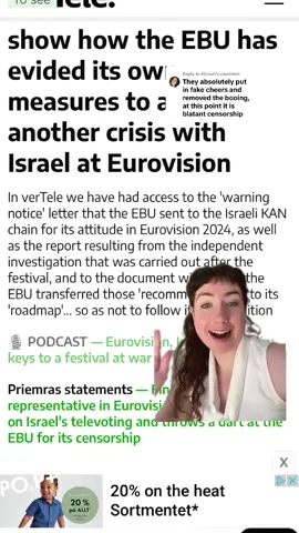 Replying to @Khinch the pressure on Eurovision is getting real. going to have a closer look at everything leaked when i get the chance #eurovision #boycott #popculture 