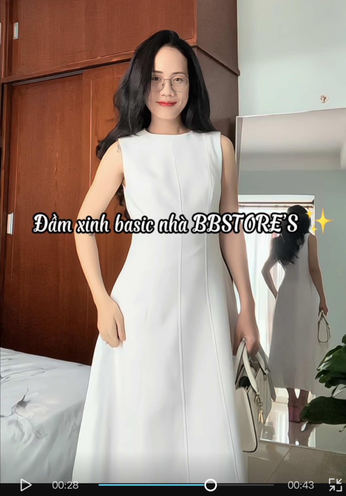 Đầm trắng dài basic nhưng sang đến từ nhà @BBSTORE’S #fashion #viral #review #macdepmoingay #đầm_xinh #tiệc 